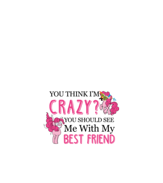Crazy Friend Unicorn model alb pe tricou
