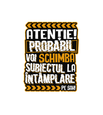 Atenție, probabil voi schimba subiectul la întâmplare pe șah model alb pe tricou