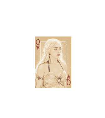 Queen Card model alb pe tricou