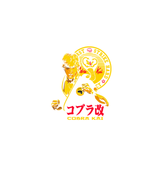 cobra kai poster model negru pe tricou