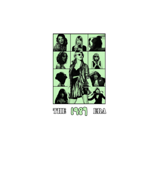Taylor Swift ERAS green model negru pe tricou