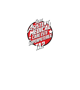 sunt asistent medical, care este superputerea ta? model negru pe tricou