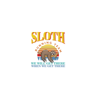 SLOTH running team model negru pe tricou