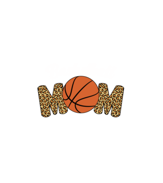 Basketball Mom model alb pe tricou