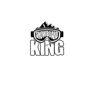 Snowboard king 01 model negru pe tricou
