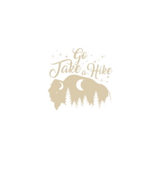 Go take a hike buffalo model negru pe tricou