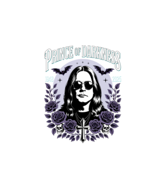 Prince of Darkness model alb pe tricou
