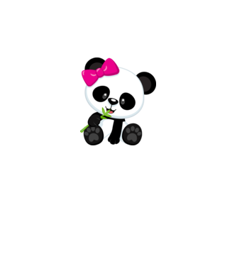 cute panda girl model alb pe tricou