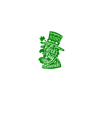 Everyone is irish leprechaun model alb pe tricou