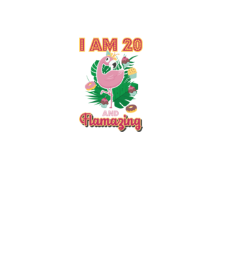 FLAMAZING Birthday 20 Years old model alb pe tricou