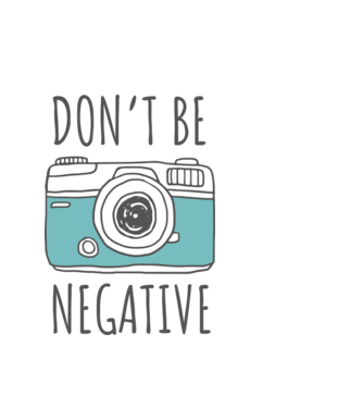 DON'T BE NEGATIVE model alb pe tricou