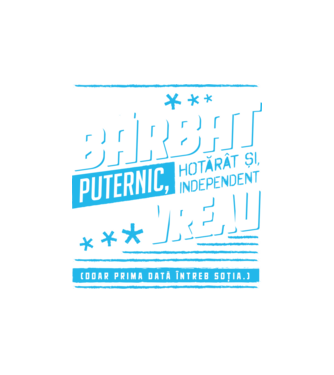 Sunt un bărbat puternic model nisipiu pe tricou