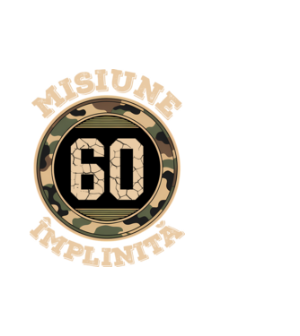 Misiune împlinită 60 model alb pe tricou