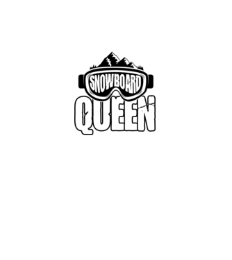 snowboard queen 01 model negru pe tricou