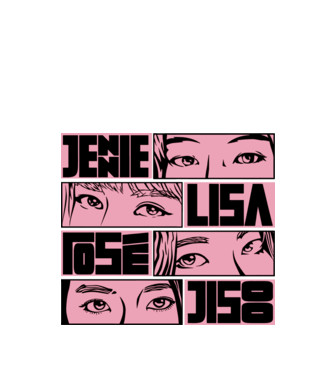 BlackPink manga model negru pe tricou