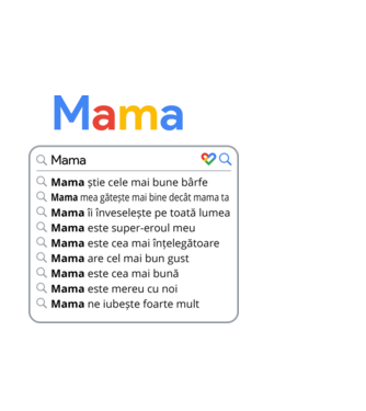 căutare Google Mama model negru pe tricou