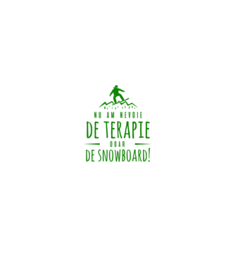 nu am nevoie de terapie doar de snowboard! model negru pe tricou