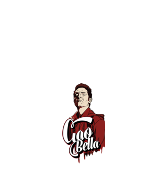 ciao bella berlin model alb pe tricou