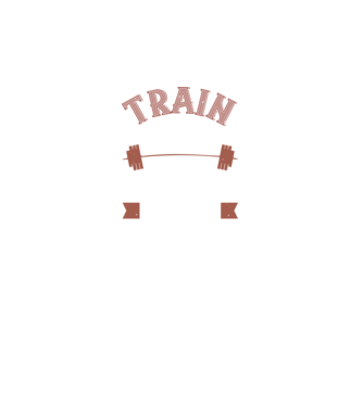 Train Hard model negru pe tricou