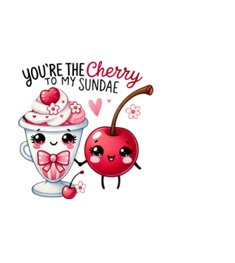 Cherry to my Sunday model albastru deschis pe tricou