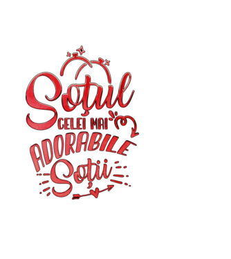 Soțul celei mai adorabile soții model negru pe tricou