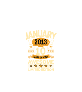 January 2013 10 years of being limited edition model negru pe tricou