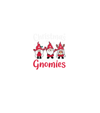 Christmas with my gnomies model negru pe tricou
