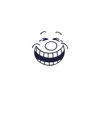 Funny Face Smiley model alb pe tricou