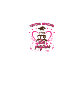 tester oficial de prăjituri model alb pe tricou