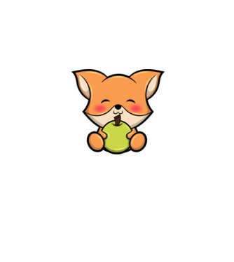 Baby Fox model gri pe tricou