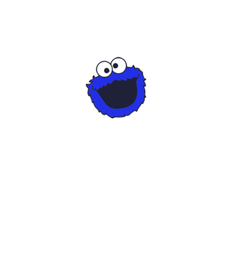 Cookie Monster Face model negru pe tricou
