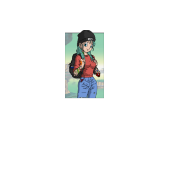 dragon ball bulma model roșu pe tricou