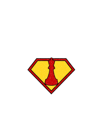 SuperChess regină model albastru închis pe tricou