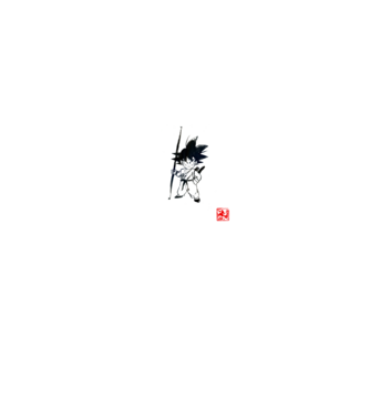 son goku art model negru pe tricou