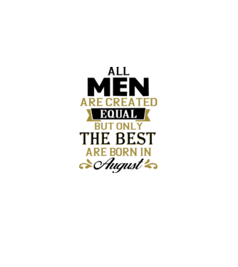 All men created equal but only the beat are born in august model galben pe tricou