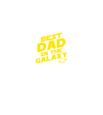 Best dad in the galaxy model negru pe tricou