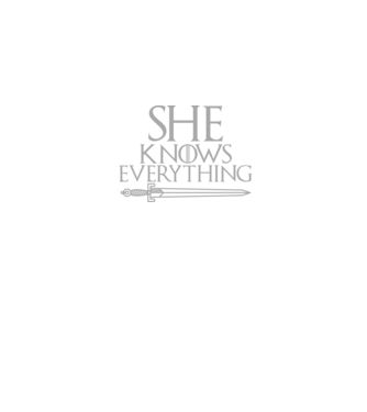 Cuplu She knows everything model negru pe tricou
