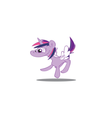 ugly my little pony model alb pe tricou