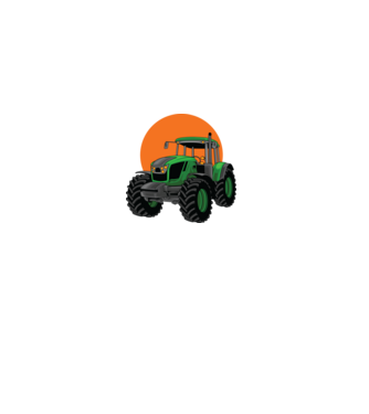 TRACTOR model alb pe tricou