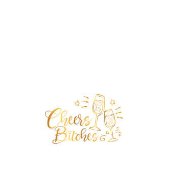 Cheers Bitches model negru pe tricou