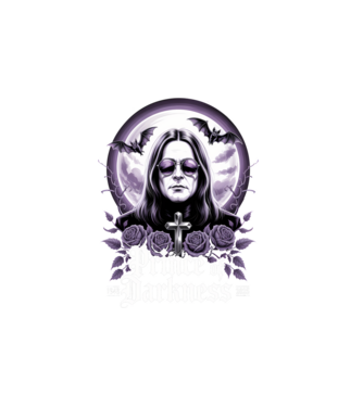 Prince of Darkness model alb pe tricou