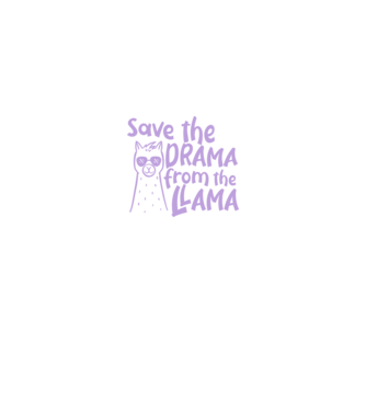 Save the drama from the llama model negru pe tricou