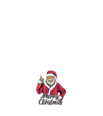 Merry christmas Santa model negru pe tricou