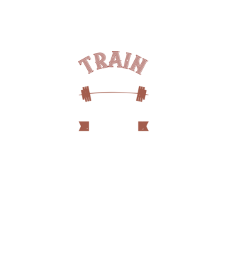 Train Hard model turcoaz pe tricou