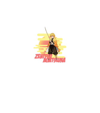 Demon Slayer  Zenitsu model alb pe tricou