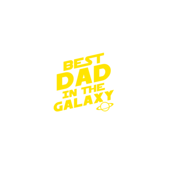 Best dad in the galaxy model negru pe tricou