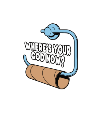 Where's your god now model alb pe tricou