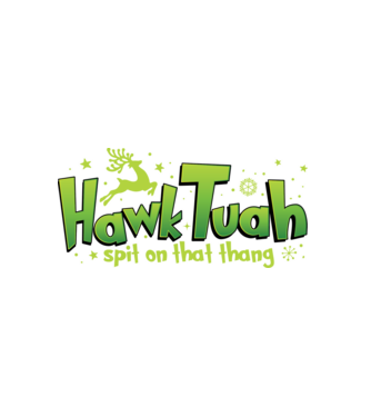Hawk tuah xmas model alb pe tricou
