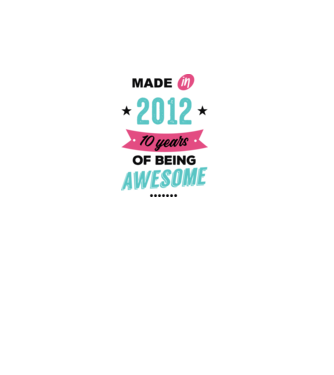 MADE in 2012 model alb pe tricou