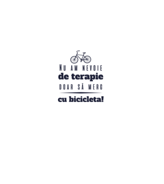 nu am nevoie de terapie, doar să merg cu bicicleta model gri pe tricou